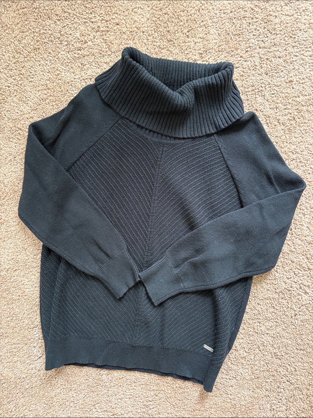 Calvin Klein Cozy Black Cowlneck Sweater